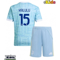 Juventus Pierre Kalulu #15 Replica Away Minikit 2025-26 Short Sleeve (+ pants)